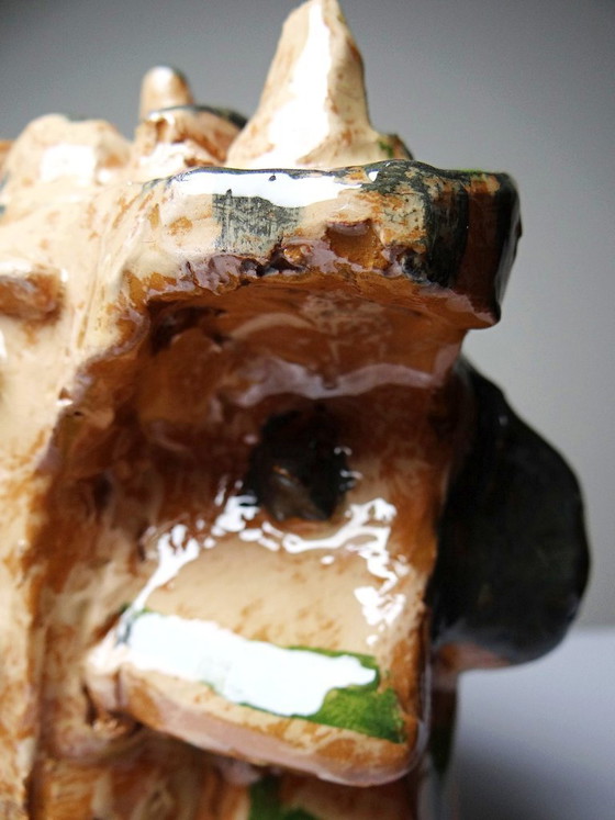 Image 1 of Modern anthropomorphic sculpture in glazed terracotta, vintage 1970s-2000s