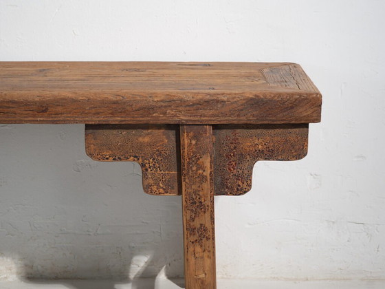 Antique long low bench in elm wood – China, circa 1930 – Benches (photo 35 of 40)