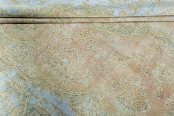 Image 1 of Handgeknoopt Vintage Royal vloerkleed - 379 x 304 cm - Fijne pastelkleuren