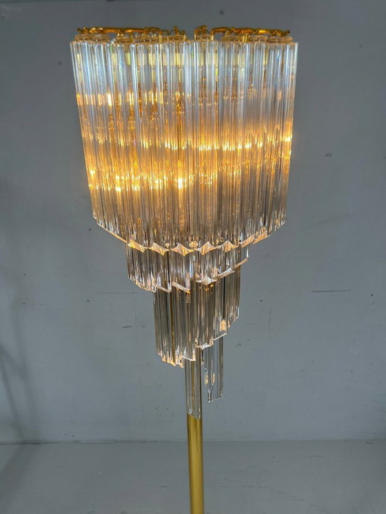 Image 1 of Large waterfall floor lamp/floor lamp by Novaresi, Murano glass, Italy, 1970s