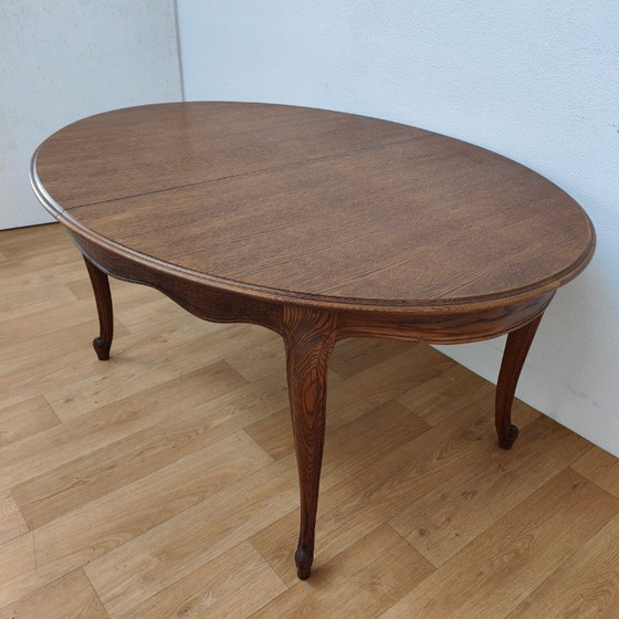 Image 1 of Oval vintage dining table dining room table extendable table