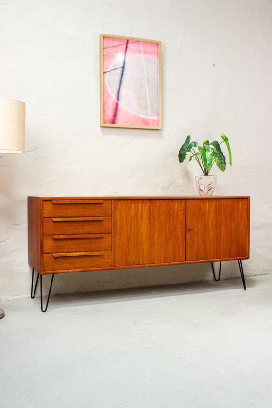 Image 1 of Vintage teak sideboard chest of drawers Danish 60s Mid Century
