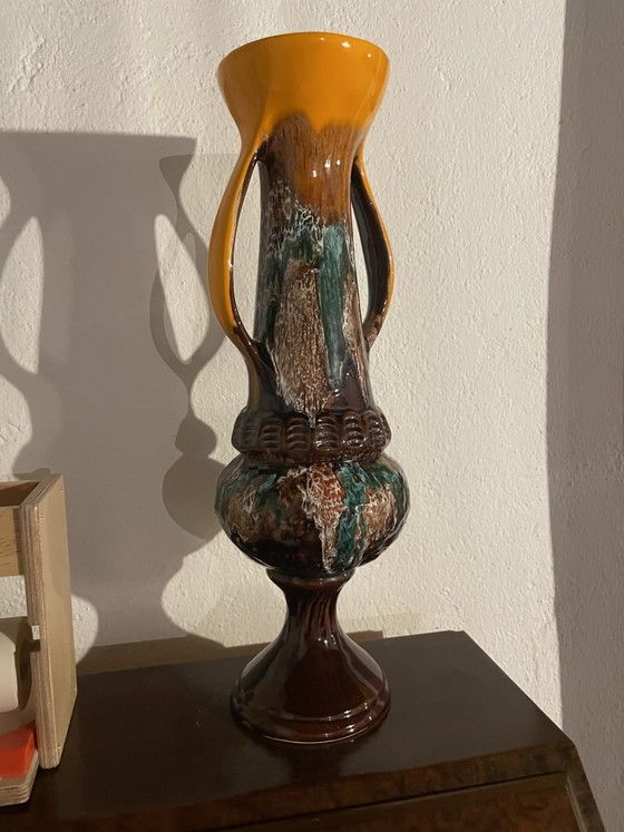 Jarrón de cerámica XL con esmalte de goteo, Francia – Jarrones, Ceramic (photo 4 of 14)