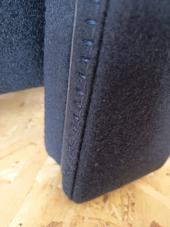 Image 1 of CASSINA Utrecht 637 armchair in Midnight BLUE Kvadrat wool by Gerrit Rietveld