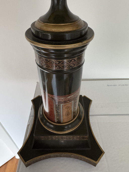 Dos lámparas de esquema Etro con bijpassend dienblad y kopjes