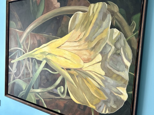 Peinture Smokey vintage de Theo Leijdekkers 136,6 cm x 107 cm