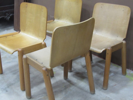 Image 1 of n.4 sedie legno curvato a fuoco vintage