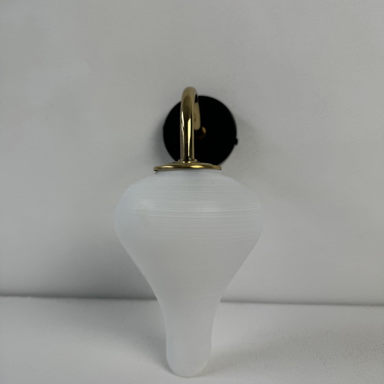 Image 1 of Set van 3 Vintage Opaline Wandlampen