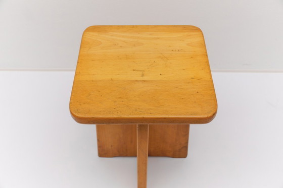 Image 1 of Conjunto de 6 taburetes de roble al estilo de Pierre Chapo, Francia, años 60