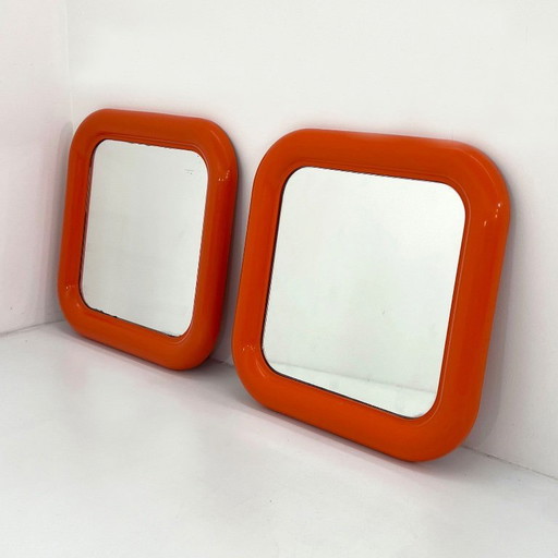 Orange Delfo Mirror by Sergio Mazza for Artemide, 1970s