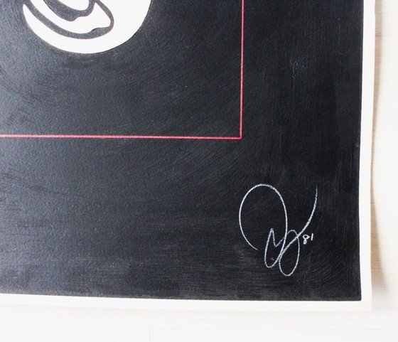 Image 1 of Jack Youngerman - "Mandala (Black)" - Serigraphie - Auflage von 75 - handsigniert - (93 x 91 cm)