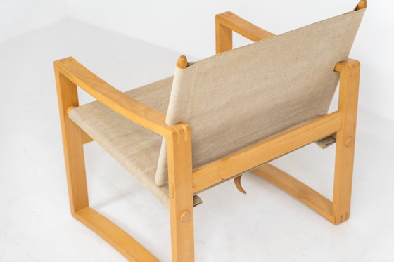 Image 1 of Safari stoel van Børge Jensen voor Bernstoffmoinde Møbelfabrik (Denemarken, jaren 1970).