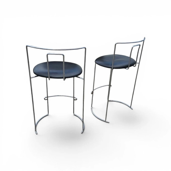 2 x Gaja stool by Kazuhide Takahama for Simon Gavina / black leather (photo 18 of 23)