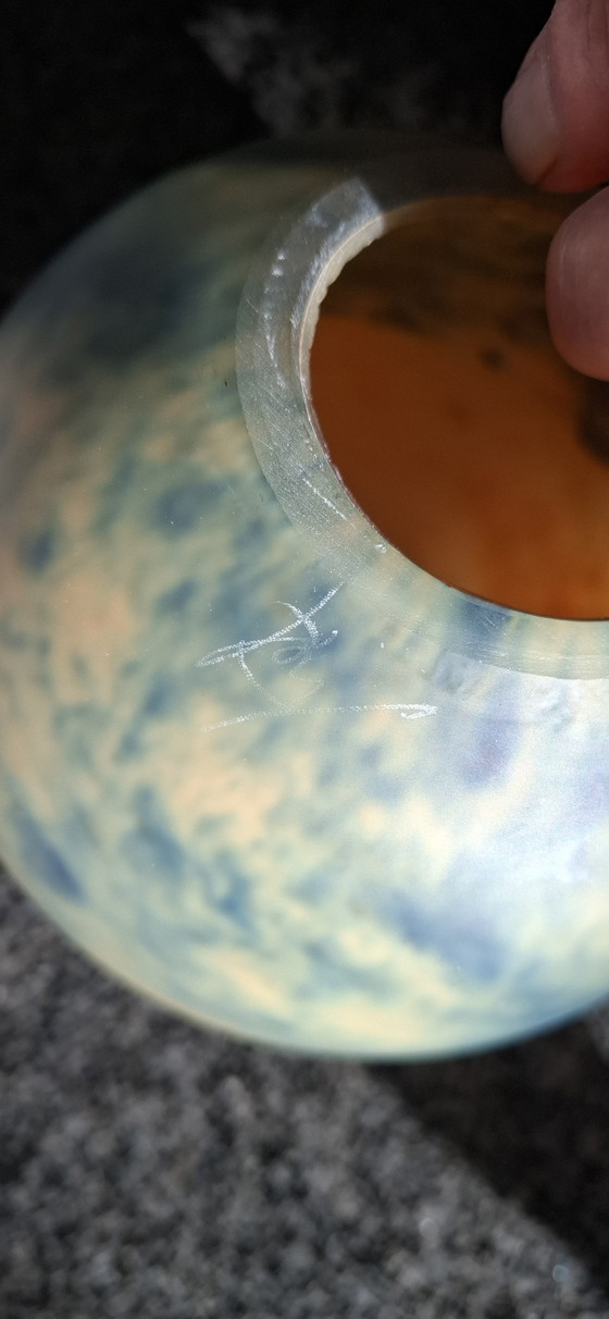 Image 1 of Lampada a forma di luna in vetro vintage