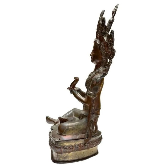 Antique Bronze Tara in Kataka Mudrā – Himalaya – Sculpture (photo 7 of 10)