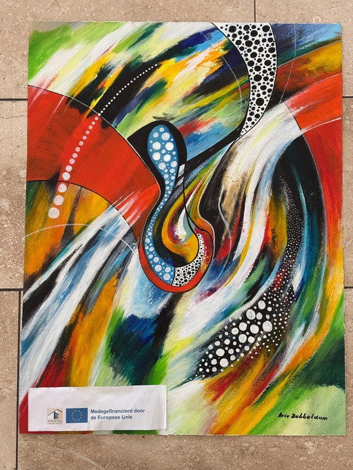 1 x acrylic on paper, unframed