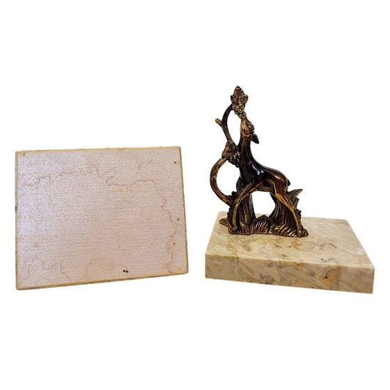 Image 1 of French vintage bookends with deer