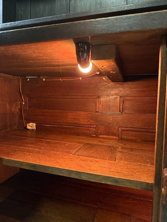 Assembled antique crisis cabinet 1900-1940, Wall cabinet, Wood, Brown, Klassiek (photo 14 of 15)