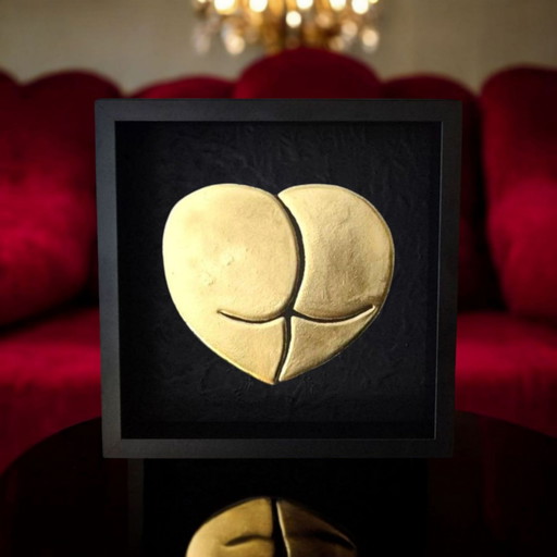 Love Ass 23kt Goud Verguld Kunstwerk in Lijst PopArt Collectie