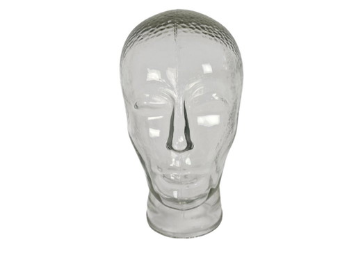 Piero-Fornasetti-Stil – Schaufensterpuppe – Glaskopf – Pressglas – Mid-Century Modern