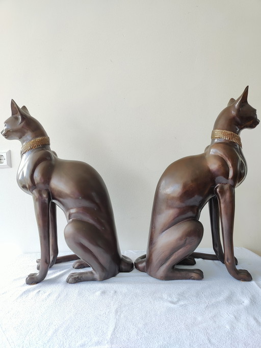 Twee Mau Katten A. Tiot – beeldhouwkunst, Bronze (photo 2 of 7)