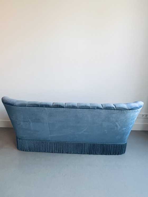 Glacier Blue Vintage 3-Seater Sofa – Textile, Velvet (photo 3 of 5)
