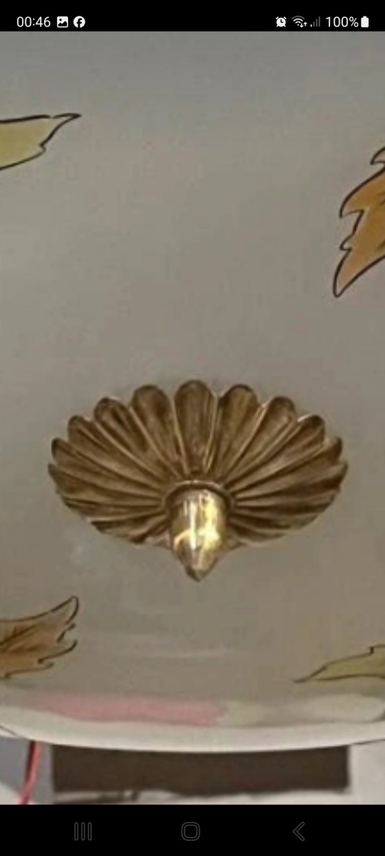 Image 1 of Rara lámpara colgante de diseño italiano / Pietro Chiesa para Fontana arte