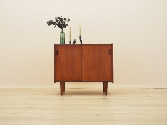 Mobile danese in teak con ante scorrevoli, Mid-Century Modern, anni '70 – Armadi contenitori, Legno (photo 2 of 15)