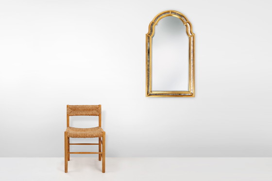 Image 1 of Französischer vergoldeter Spiegel im Louis-Philipp-Stil mit geräuchertem Spiegelglas verziert