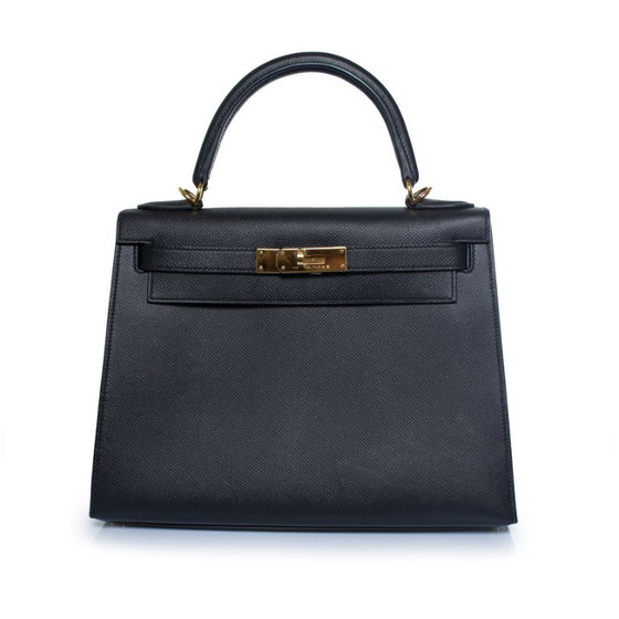 Hermes, Sac Kelly II Sellier 28 Epsom 89 Negro – Hermès, Bolsos de mano, Calfskin (photo 7 of 20)