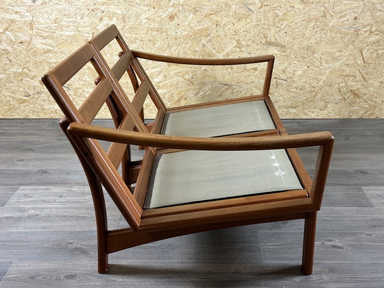 Image 1 of 60s 70s teak couch sofa 2-seater by Glostrup Møbelfabrik Denmark Design