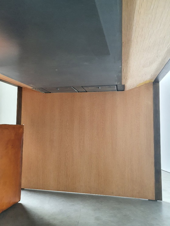 Image 1 of Oak Brass Vintage Design XL table custom made