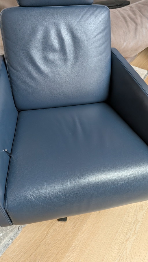 INTERTIME Relax-Sessel – verstelbare relaxstoel, Leather, Metal (photo 2 of 10)