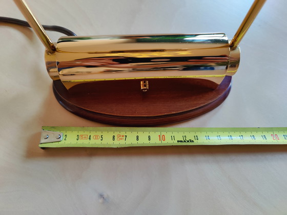 Image 1 of Trapezio banker's lamp by Cattaneo from the 1970s in brass, Italy