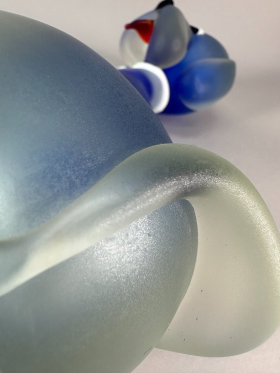 Image 1 of Sculpture de chien Murano Sommerso – De Mio Giuliano attrib. – Verre satiné – Verre d’art italien