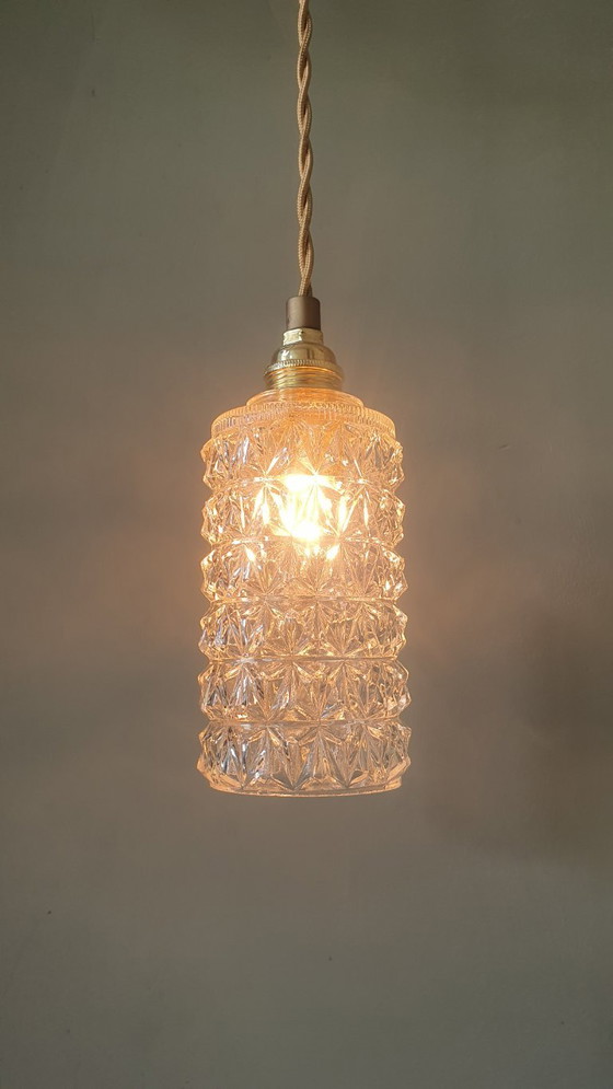 Vintage Getextureerde Hanglamp Midcentury Design. – Hanglampen, Brass (photo 2 of 12)