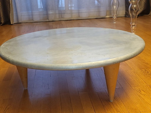 Runder Couchtisch von Sir Terence Conran aus Zink, 1997