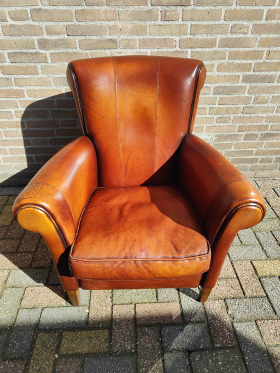 Image 1 of Fauteuil design en cuir de mouton Muylaert