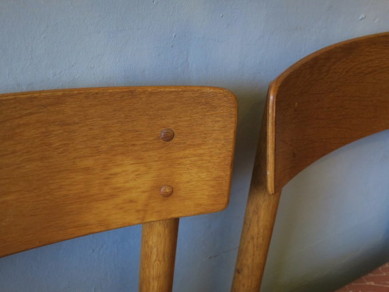 Image 1 of Paar Borge Mogensen J39 Shaker-stoelen in massief iepenhout, Denemarken, jaren 50