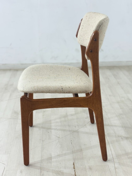 Set van 4 Deense designstoelen uit het midden van de 20e eeuw / Teakhouten eetkamerstoelen / Keukenstoelen (photo 11 of 14)