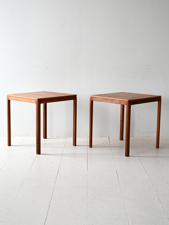 Image 1 of Pair of Walnut Coffee Tables, "Florida" by Folke Ohlsson 1950s