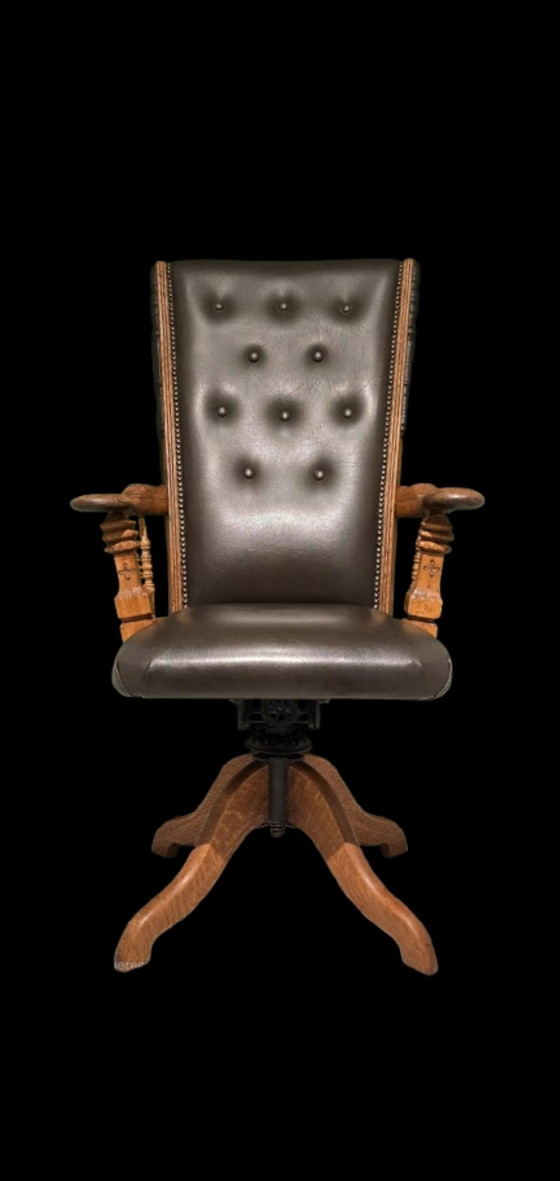 Image 1 of Sedia girevole da ufficio antica