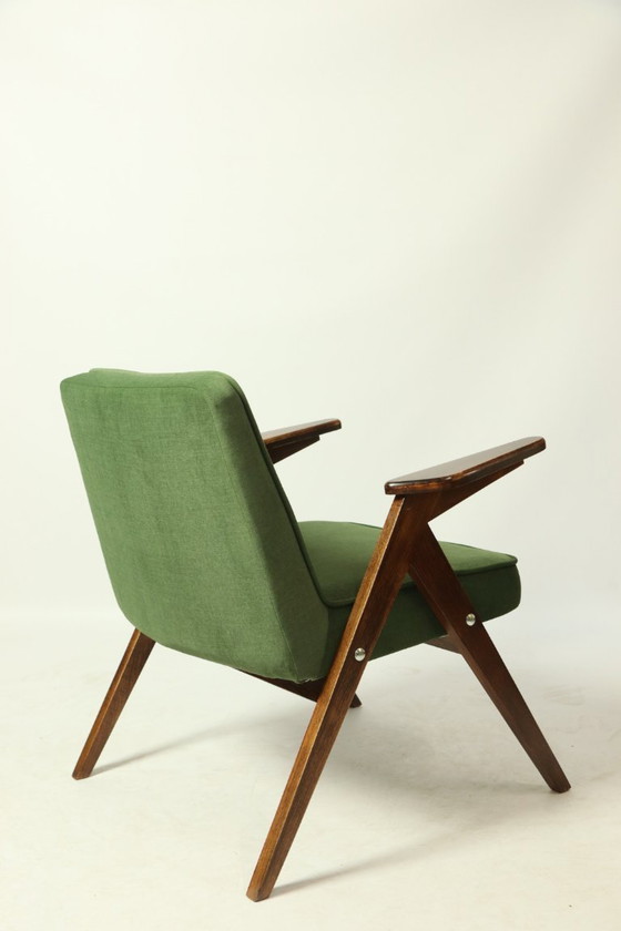 Image 1 of Paar vintage fauteuils groen Royal fluweel MCM ontwerp