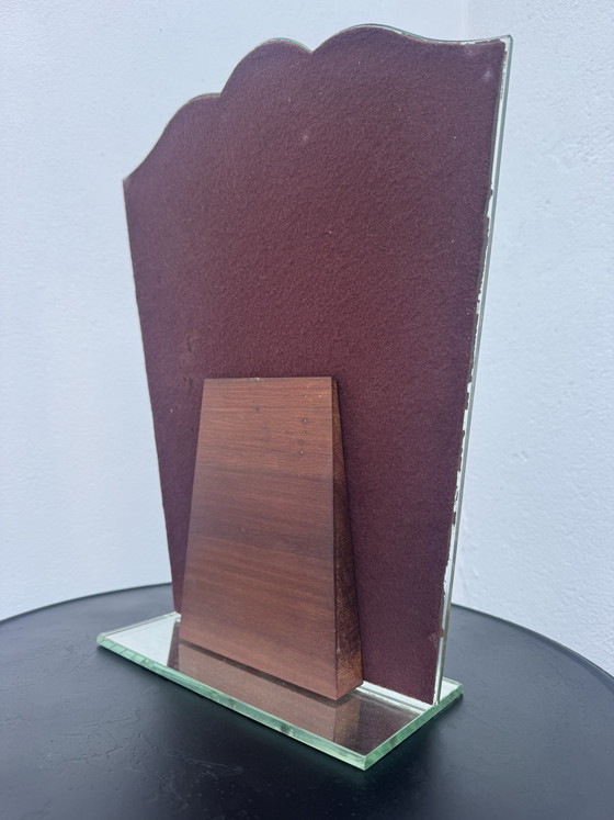 Image 1 of Miroir de table gravé Art Déco