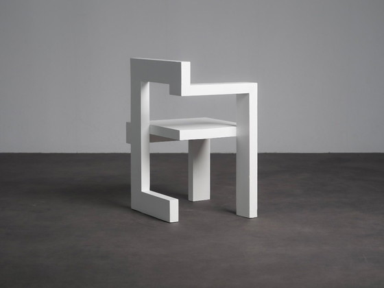 Asymmetrische modernistische houten stoel, Nederland, jaren 70 – Fauteuils, Wood (photo 5 of 8)