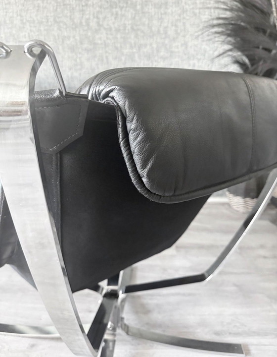 Image 1 of Vintage Falcon loungestoel – Sigurd Resell – Chroom