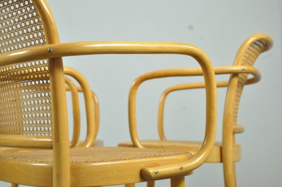 Image 1 of Set of 4 vintage Joseph Hoffmann No. 811 Prague chairs by FMG, 1950s, Poland