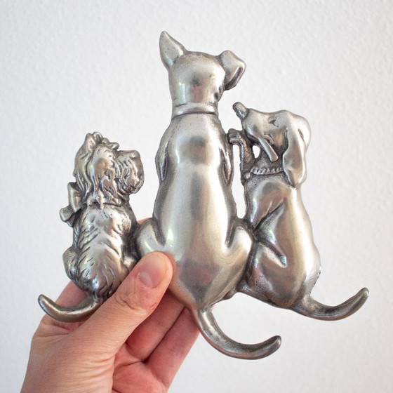 Image 1 of Aluminum Dog Wall Rack for Keys or Leashes