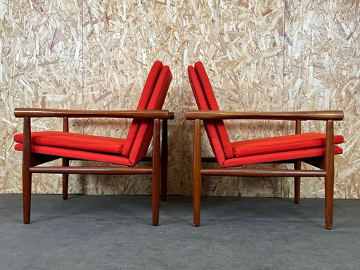 2x 60er 70er Teak Easy Chair Sessel Kai Lyngfeld Larsen Søborg Møbler Danish 60s