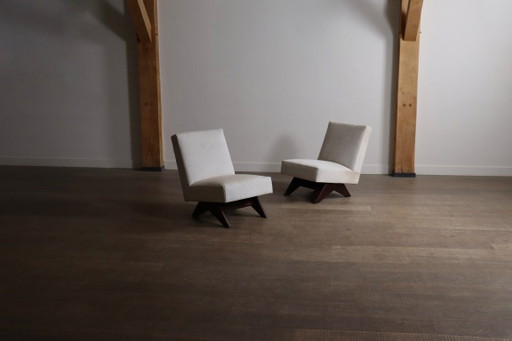 Paar Pierre Jeanneret „Fireside“-Sessel, Modell Nr. PJ-SI-36-A – fauteuils, Leather (photo 2 of 13)